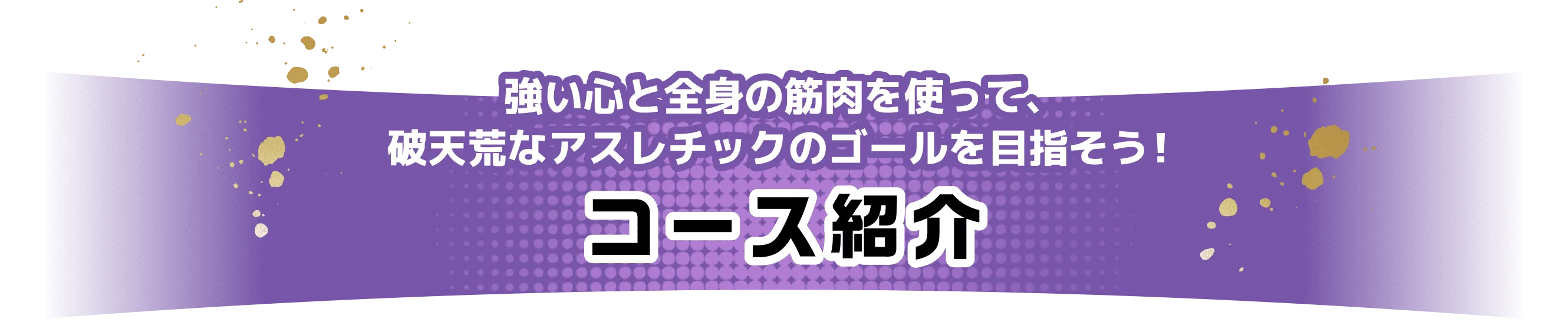 強い心と全身の筋肉を使って、破天荒なアスレチックのゴールを目指そう！コース紹介